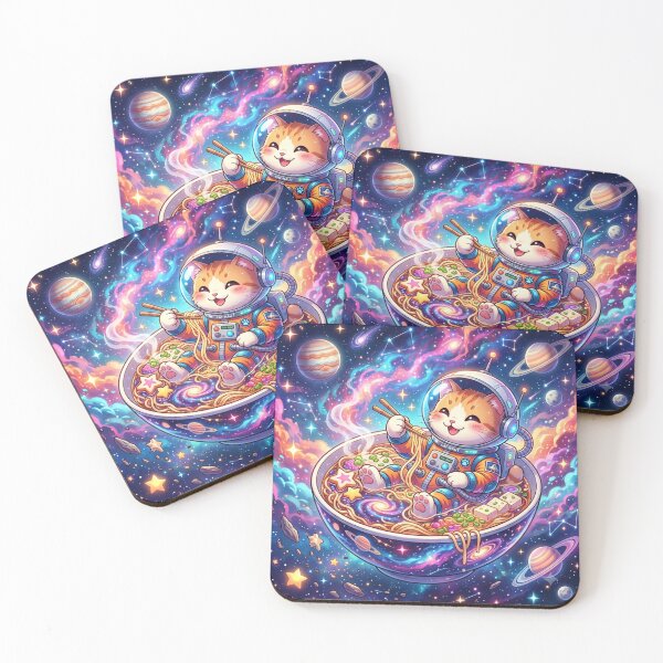 Item preview, space cat ramen astronaut designed and sold by toonvibesart.