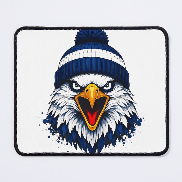 Item preview, Fierce Eagle Warrior Wearing Blue Winter Hat designed and sold by RyanPerki88178.