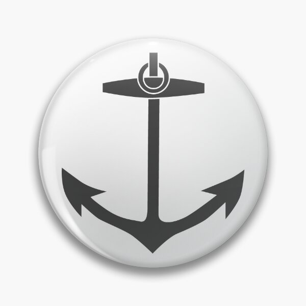 Item preview, Dark Gray Nautical Anchor Silhouette Design designed and sold by pattern-archive.