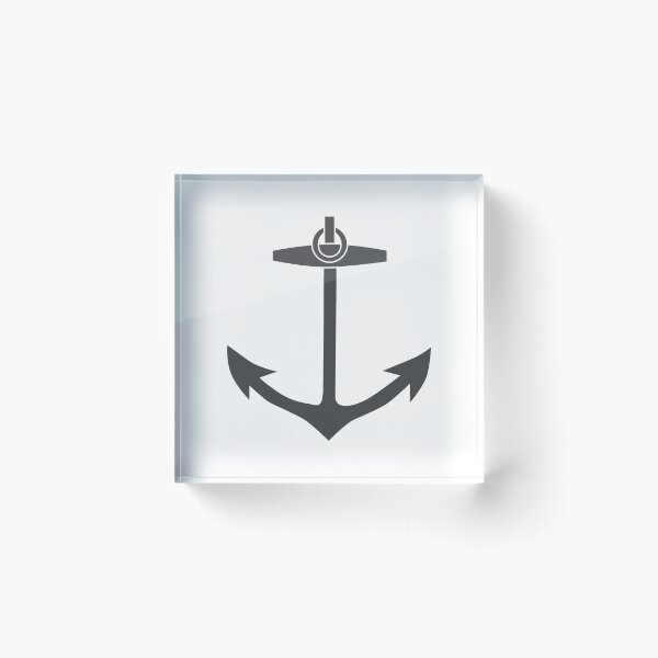Item preview, Dark Gray Nautical Anchor Silhouette Design designed and sold by pattern-archive.