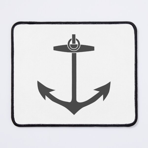 Item preview, Dark Gray Nautical Anchor Silhouette Design designed and sold by pattern-archive.