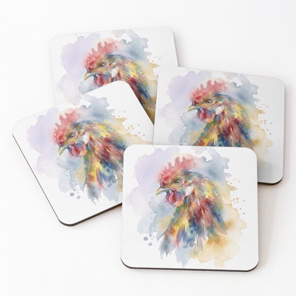 Item preview, Rooster Profile, Split Lavender and Ochre designed and sold by caracatita75.