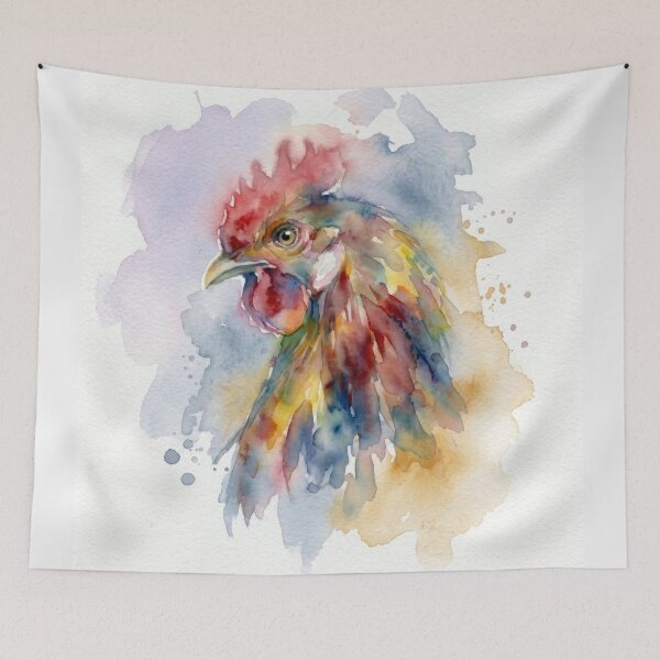 Item preview, Rooster Profile, Split Lavender and Ochre designed and sold by caracatita75.