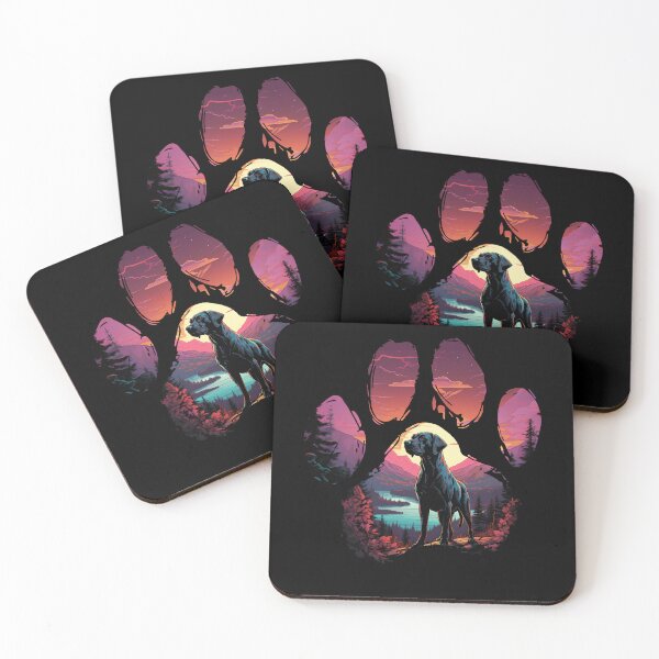 Item preview, Funny Labradane Paw Synthwave Mountain Tree Mom Dad Kids designed and sold by rafaeltto.