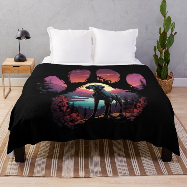 Item preview, Funny Labradane Paw Synthwave Mountain Tree Mom Dad Kids designed and sold by rafaeltto.