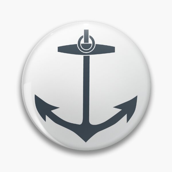 Item preview, Charcoal Nautical Anchor Silhouette Design designed and sold by pattern-archive.