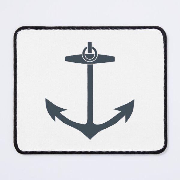 Item preview, Charcoal Nautical Anchor Silhouette Design designed and sold by pattern-archive.