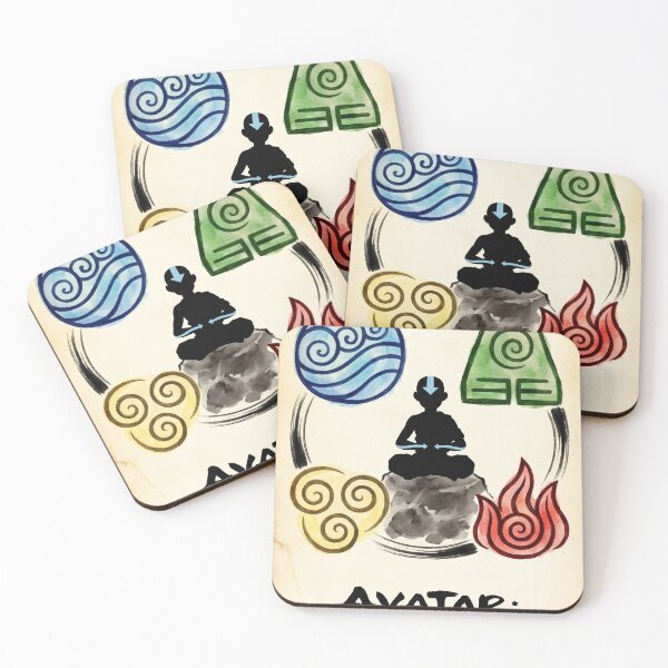 Item preview, Avatar The Last Airbender Aang Four Elements Water Earth Fire Air designed and sold by Manga Mouth Piece .