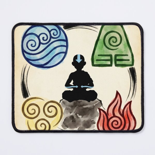 Item preview, Avatar The Last Airbender Aang Four Elements Water Earth Fire Air designed and sold by Manga Mouth Piece .