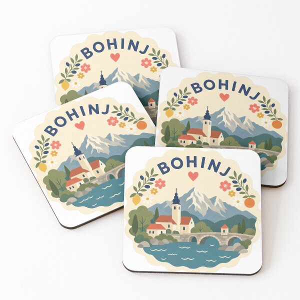 Item preview, Bohinj Slovenia Travel Souvenir Modern Folk Art designed and sold by VisualArtsOasis.
