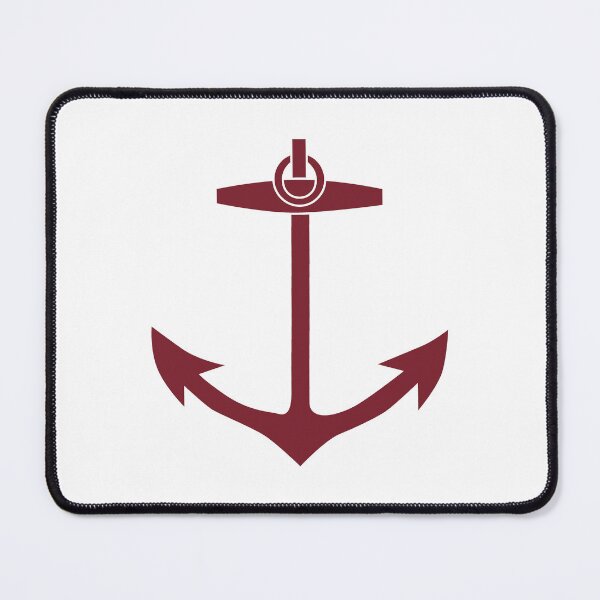 Item preview, Burgundy Nautical Anchor Silhouette Design designed and sold by pattern-archive.