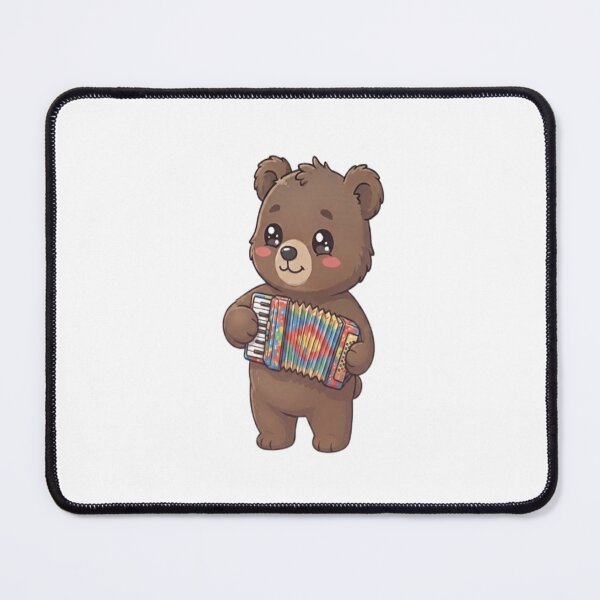 Item preview, Cute Bear Playing Accordion Instrument designed and sold by Ella_Sketch.