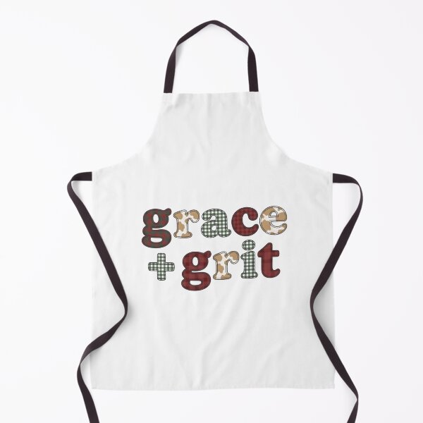 Item preview, Grace + Grit Plaid Typography – Rustic Country Inspirational Design designed and sold by StickerNestYou.