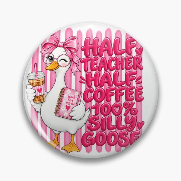 Item preview, Striped Half Teacher Half Coffee 100% Silly Goose Back To School designed and sold by VGAfanatic.
