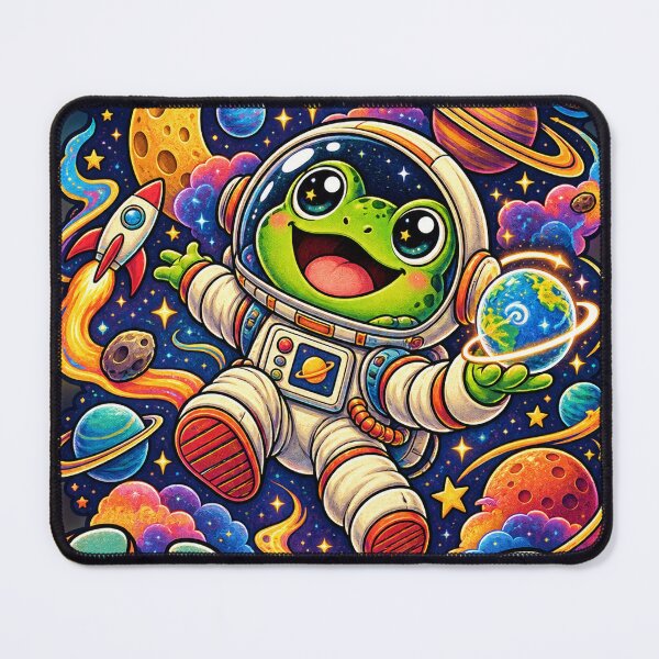 Item preview, Out of This World Frog Astronaut – Retro Cosmic Adventure designed and sold by Nexyra_Labs Art Studios.