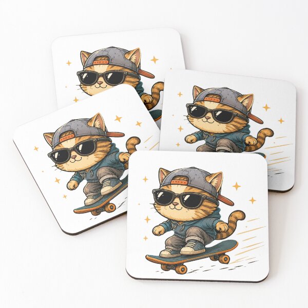 Item preview, Retro Skate Cat designed and sold by MySthore.