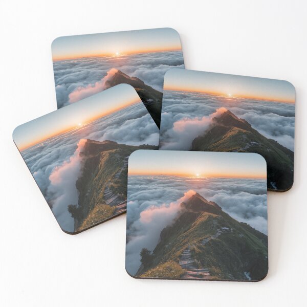 Item preview, Above the Clouds – Mountain Sunrise Landscape designed and sold by VeloraNature.