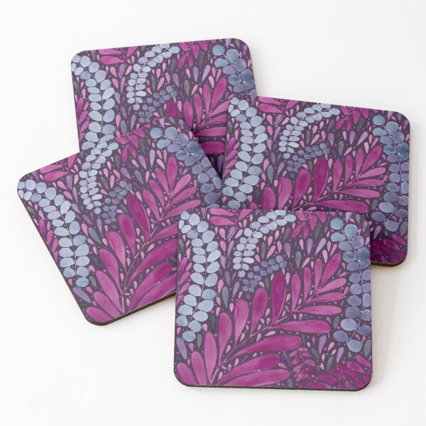 Item preview, Magenta Leaf Pattern designed and sold by JulesGoyco.