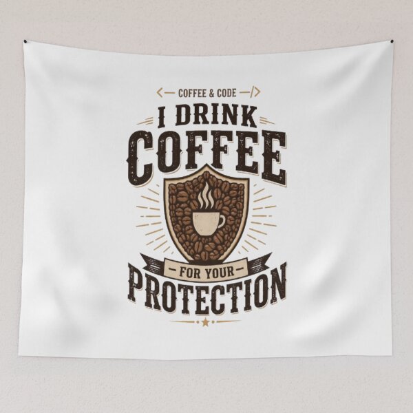 Item preview, Coffee And Code For Your Protection designed and sold by FABIOLA1970.