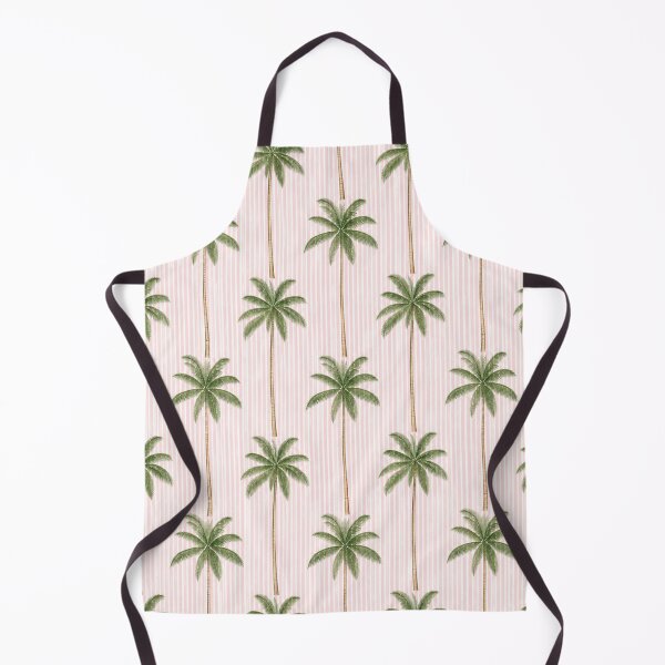 Item preview, Green Palm Trees on Pink Pinstripe Pattern designed and sold by Creativveworrld03.