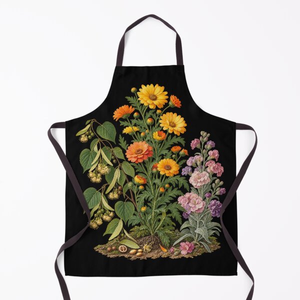 Item preview, Linden Blossom, Garland Chrysanthemum and Hoary Stock Vintage Botanical Plate designed and sold by Anyshca.