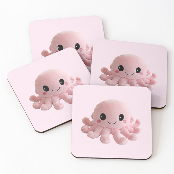 Item preview, Cute Pink Octopus Kawaii Plushie designed and sold by jianina-alondra.