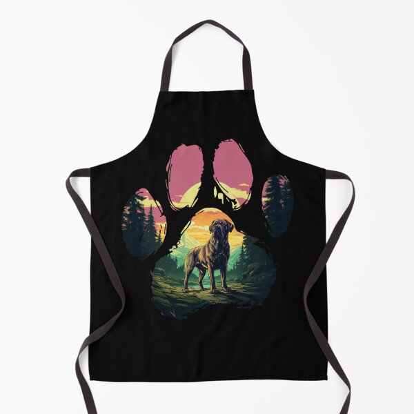 Item preview, Funny Mastiff Paw Synthwave Mountain Tree Mom Dad Kids designed and sold by rafaeltto.