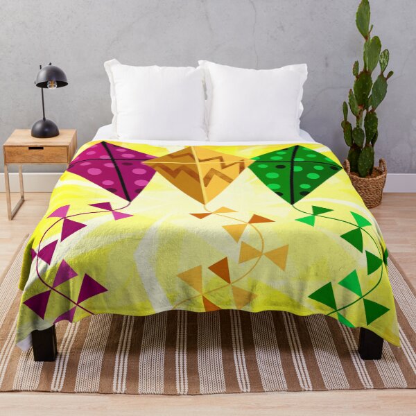 Item preview, Colourful Kites Flying Under a Geometric Sky designed and sold by Andrew Hitchen.