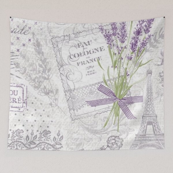 Item preview, The Eiffel Tower, flowers and a butterfly all in purple designed and sold by Thecountess0o0.