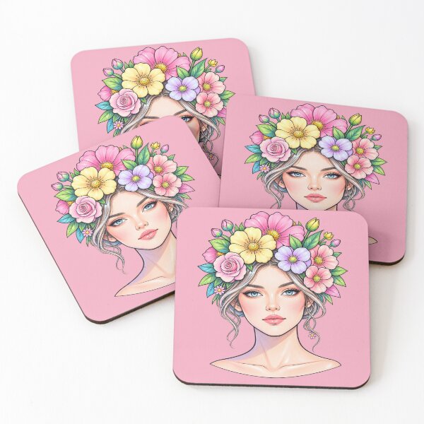 Item preview, Floral Woman with Flower Crown  designed and sold by Hari Arts.