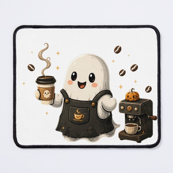 Item preview, Little Ghost Barista – Spooky Cute Coffee Lover designed and sold by MySthore.