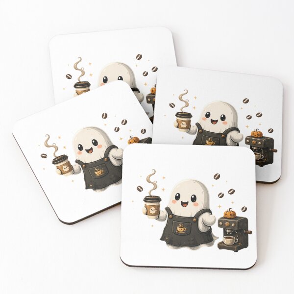 Item preview, Little Ghost Barista – Spooky Cute Coffee Lover designed and sold by MySthore.