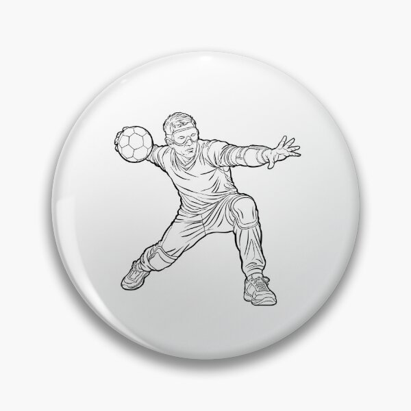 Item preview, Blind Football Player in Action Line Art Illustration, Visually Impaired Athlete Playing Adaptive Soccer designed and sold by StairheadStore.