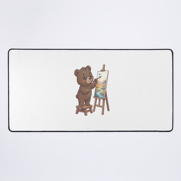 Item preview, Cute Bear Painting Landscape Canvas designed and sold by Ella_Sketch.