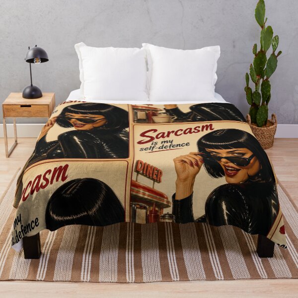 Item preview, Sarcasm Is My Self Defence – Retro Pinup designed and sold by obstinator.