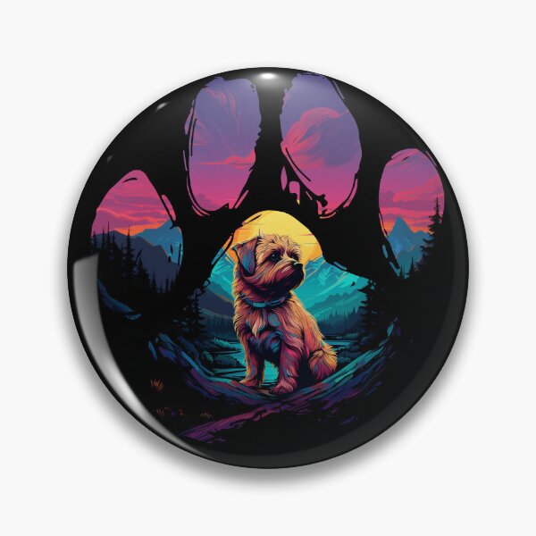 Item preview, Funny Norfolk Terrier Paw Synthwave Mountain Tree Mom Dad Kids designed and sold by rafaeltto.