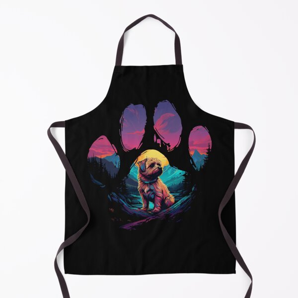 Item preview, Funny Norfolk Terrier Paw Synthwave Mountain Tree Mom Dad Kids designed and sold by rafaeltto.