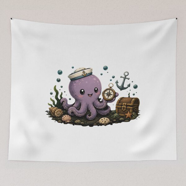 Item preview, Tiny Ocean Explorer – Cute Octopus Adventure designed and sold by MySthore.