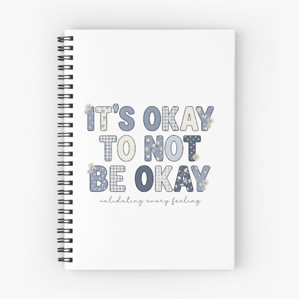 Item preview, It’s Okay to Not Be Okay Floral Blue Aesthetic Mental Health Design designed and sold by StickerNestYou.