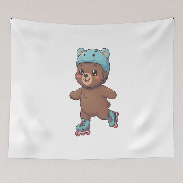 Item preview, Cute Bear Roller Skating designed and sold by Ella_Sketch.