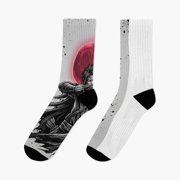 Item preview, Dark Archer Warrior Under Red Moon – Gothic Anime Style Archery Design designed and sold by StickerNestYou.