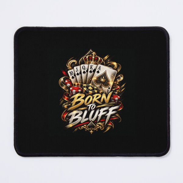Item preview, Born to Bluff Poker Royal Flush Casino Ace of Spades Gambling Design designed and sold by Theartofawesome.