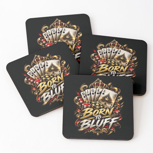 Item preview, Born to Bluff Poker Royal Flush Casino Ace of Spades Gambling Design designed and sold by Theartofawesome.