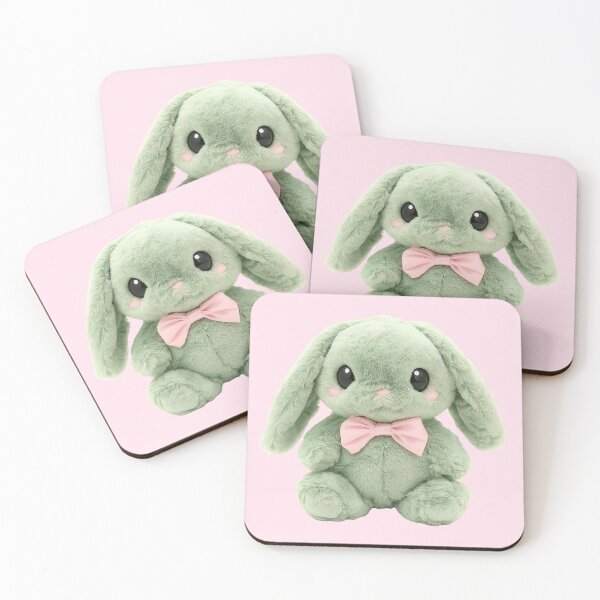 Item preview, Cute Sage Green Kawaii Bunny designed and sold by jianina-alondra.