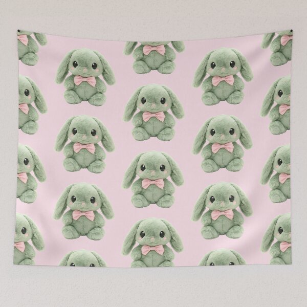 Item preview, Cute Sage Green Kawaii Bunny designed and sold by jianina-alondra.