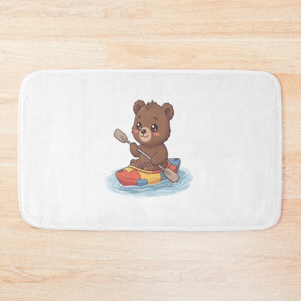 Item preview, Cute Bear Kayaking On Water designed and sold by Ella_Sketch.