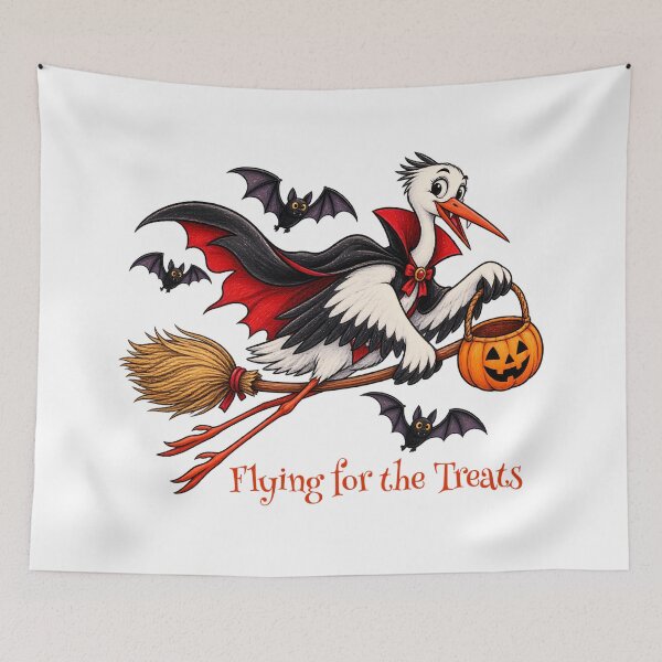 Item preview, Flying for the Treats – Vampire Stork Halloween Design designed and sold by Buli89.