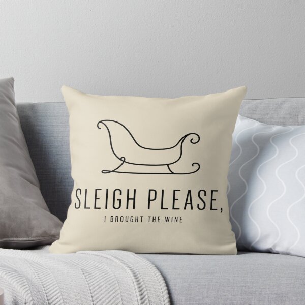 Item preview, Sleigh Please Christmas Wine Lover Humor designed and sold by POD DYNASTY | Original Print On Demand T-Shirt Graphics.