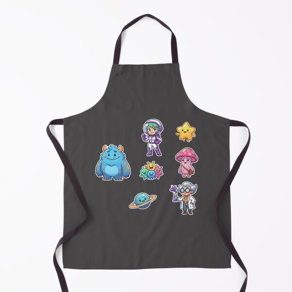 Item preview, Cute Kawaii Space Characters Sticker Pack Astronaut Girl Monster Planet Mushroom Scientist Cartoon Art | Limited Edition designed and sold by coolquoteshop.
