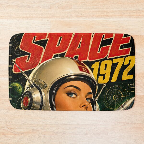 Item preview, Space 1972 – Retro Sci-Fi Rocket Girl designed and sold by obstinator.